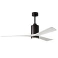 thumbnail image 1 of Matthews Fan Company Pa3-60 Patricia 60" 3 Blade Indoor Led Ceiling Fan - Textured Bronze, 1 of 7