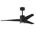 thumbnail image 1 of Matthews Fan Company Sj-52 Super Janet 52" 3 Blade Indoor Led Ceiling Fan - Black, 1 of 6