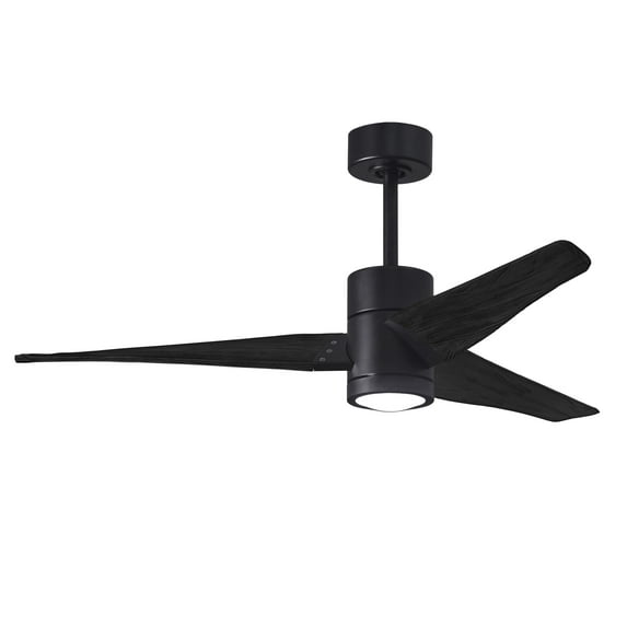 Matthews Fan Company Sj-52 Super Janet 52" 3 Blade Indoor Led Ceiling Fan - Black