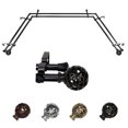 thumbnail image 1 of Matthias 13/16" Double Bay Window curtain rod Adjustable 20"-36", 38"-72" - Black,(ABay-88-2D), 1 of 4