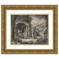 thumbnail image 1 of Matthias Deigle 14x12 Gold Ornate Wood Frame and Double Matted Museum Art Print Titled - The Raising of Lazarus (18th Century), 1 of 4