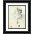 thumbnail image 1 of Matthias Grunewald 2x Matted 20x24 Black Ornate Framed Art Print 'Head of a Young Woman', 1 of 2
