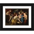 thumbnail image 1 of Matthias Stom 24x18 Black Ornate Framed Double Matted Museum Art Print Titled: The Judgement of Solomon, 1 of 5
