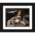 thumbnail image 1 of Matthias Stom 24x19 Black Ornate Framed Double Matted Museum Art Print Titled: Saint Gregory, 1 of 5