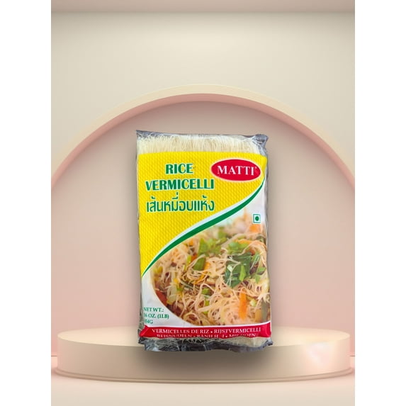 Matti Thai Rice Vermicelli 16 Oz. (1LB) 454g |Product of Thailand *Gluten-free*