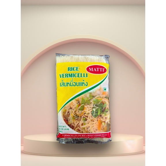 Matti Thai Rice Vermicelli 16 Oz. (1LB) 454g |Product of Thailand *Gluten-free*