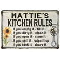 thumbnail image 1 of Mattie's Kitchen Rules Chic Sign Vintage Decor 8x12 Metal Sign 108120032255, 1 of 1
