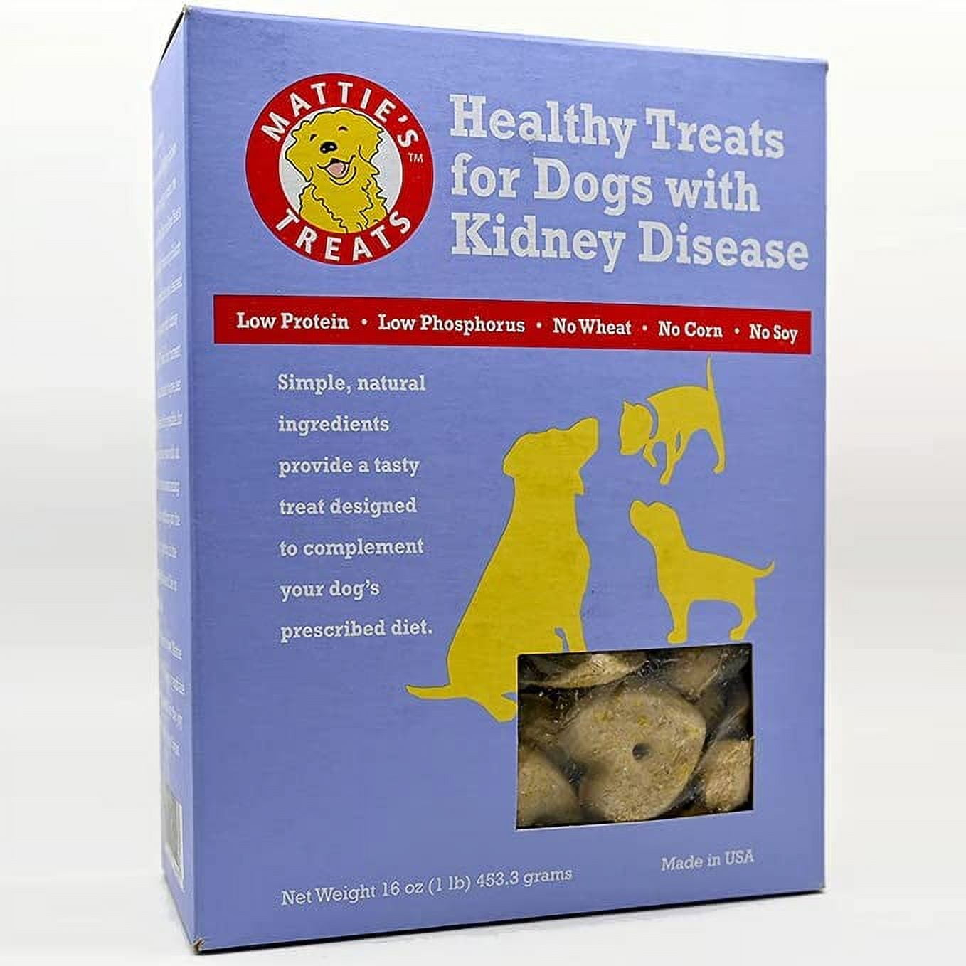 Mattie's Treats 1 Pound Box Low Protein, Low Phosphorus, Low Sodium Dog Treats