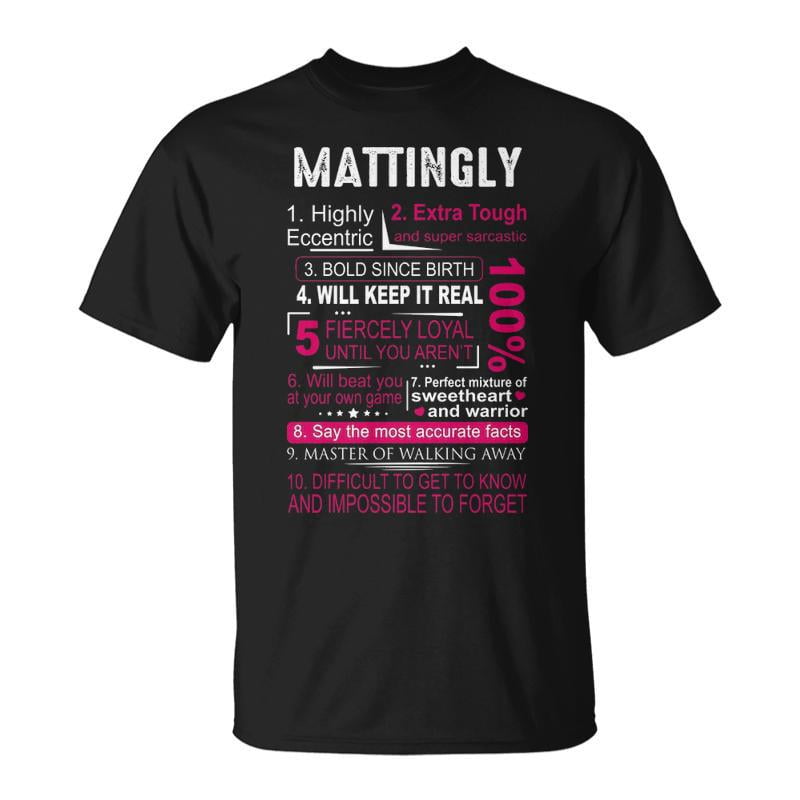 Mattingly Name Mattingly V2 TShirt - Walmart.com