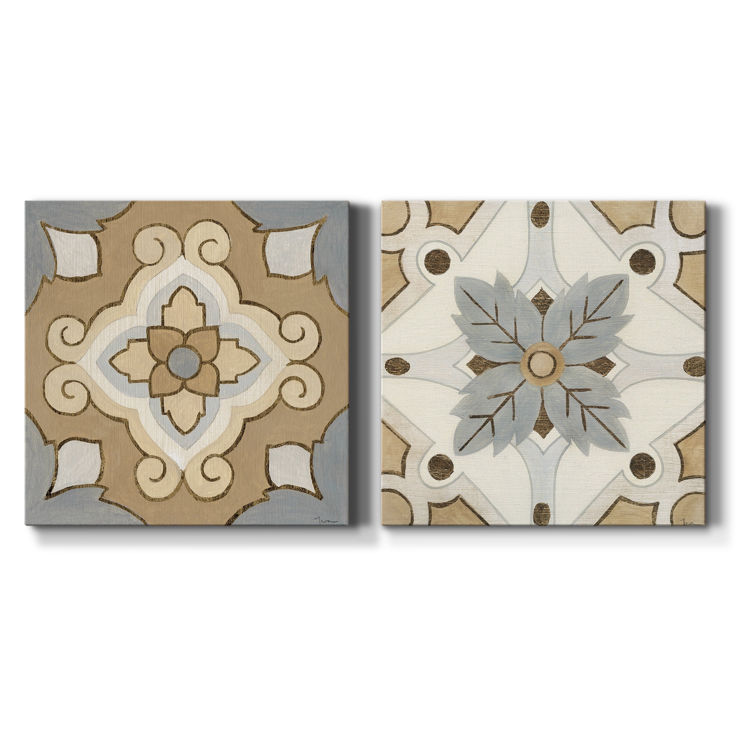 Mattonella I - Premium Gallery Wrapped Canvas - Ready to Hang Set of 2 - 40 x 40 Each