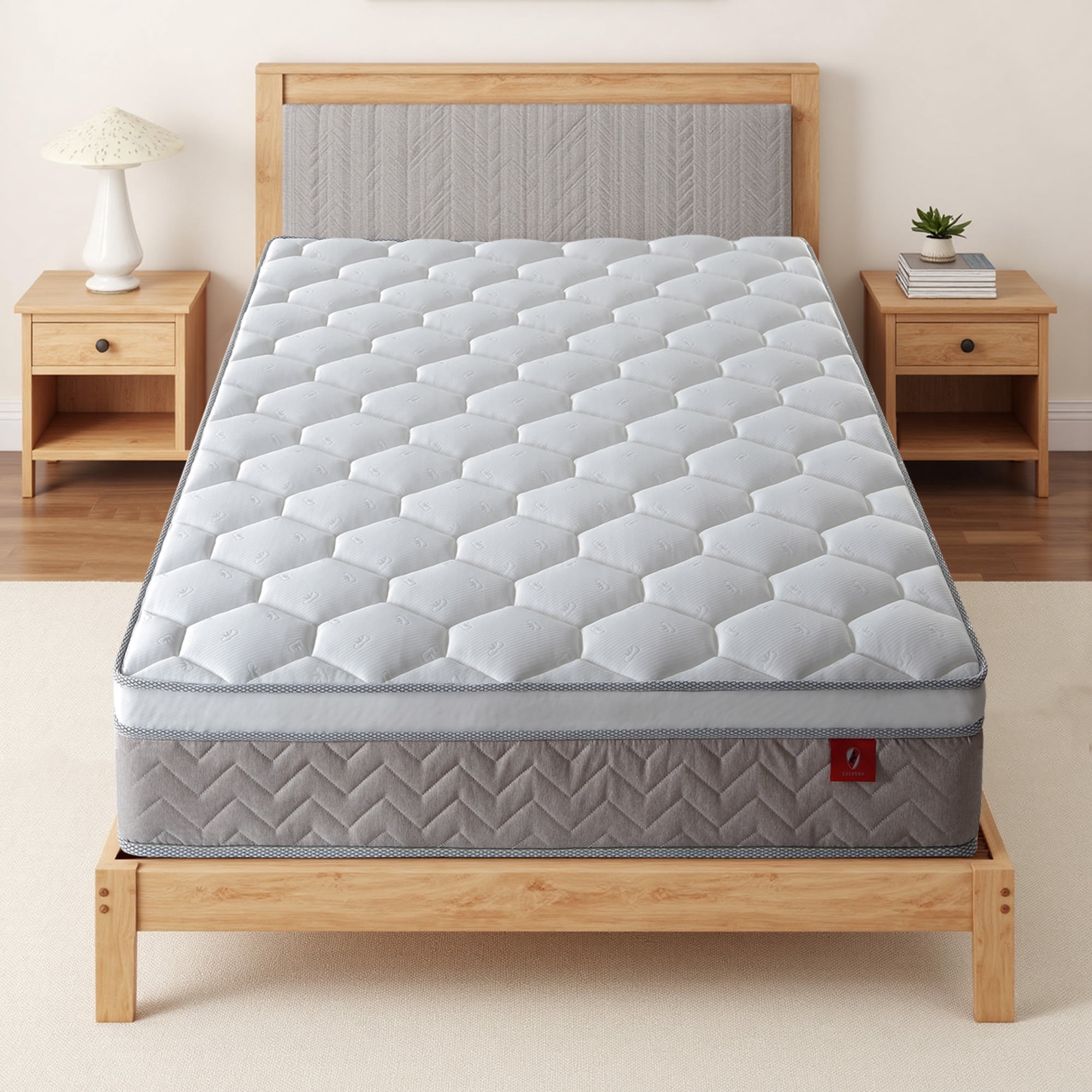 Mattress 12 inch King Size,Gel Memory Foam Hybrid Mattress,Medium Comfort in a Box,Adult