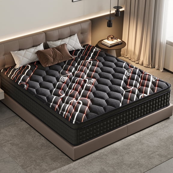 Mattress 12 inch King Size, Gel Memory Foam Hybrid Mattress in a Box, Cozy Sleep