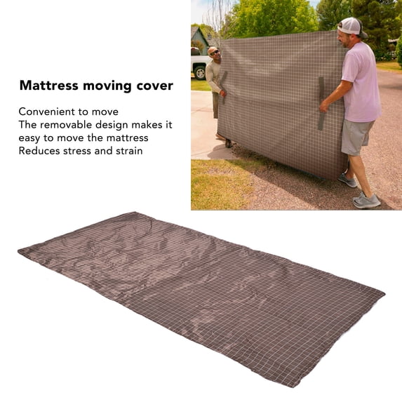 Mattress Bag Protector for Moving Storage Waterproof Dustproof Oxford Fabric Reusable Easy Carrier Mattress Moving Cover with Handles 208x160x38cm / 81.89x62.99x14.96in