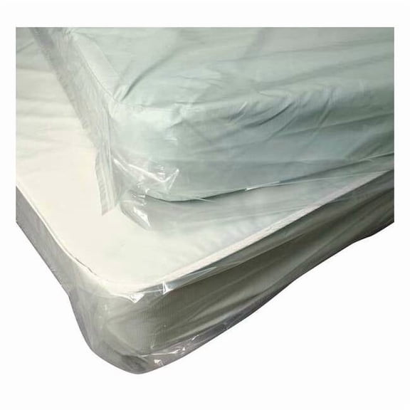 Mattress Bags, 90" x 76", 4 mil, Clear, None, 25 PK 4NPX9