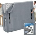 thumbnail image 1 of Mattress Bags for Moving and Storage, Fusion Twin Mattress Protector Waterproof Mattress Cover with 8 Heavy Duty Handles and Zipper Extra Thick Moving Supplies for Dorm Bed Reusable (77x42x13.5 Grey), 1 of 8