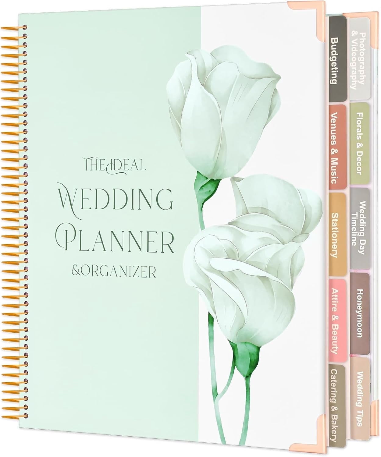 Wedding Planner for Bride, Wedding Planning Book and Organizer Notebook with Stickers, Checklists & Calendars for Engaged Couples