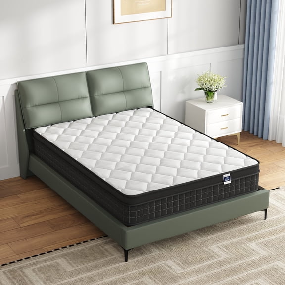 Full Size 10" Hybrid Mattress - Gel Memory Foam & Pocket Springs, Medium Firm Feel, Motion Isolation, Pressure Relief, CertiPUR-US