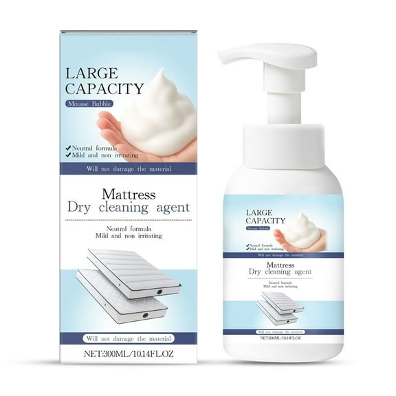 Mattress Dry Cleaning Agent Foam, Large Capacity 300ml, Gentle Non-Irritating Formula for Deep Cleaning and Stain Removal