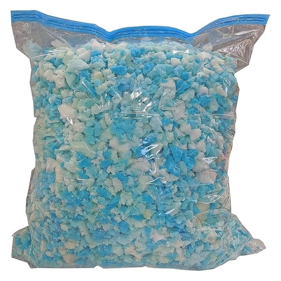 Mattress Grade High Density Cooling Shredded Foam Filling Inserts for King Pillow Stuffing, Bean Bag Filler, Chair, Sofa, Cushions, and Couch Refill (10 lbs)