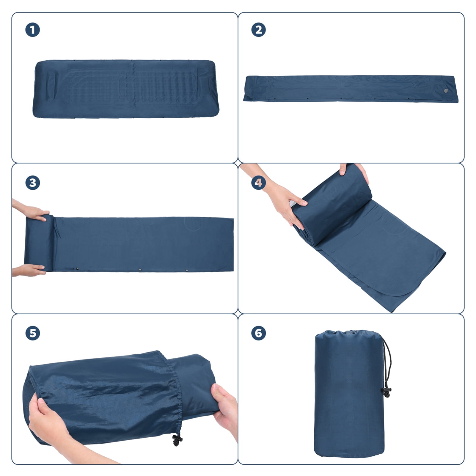 Mattress Inflatable Sleeping Pad Extra Thick 4 Inch Sleeping Pad Mat Air Mattress With Built-in Pump For Camping Backpacking Hiking Traveling Tent