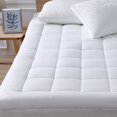 thumbnail image 1 of Mattress Pad Cover, Cooling Mattress Topper with Down Alternative Fill - 6 Size Options, 1 of 4