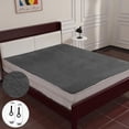 thumbnail image 1 of GONUES Heated Mattress Pad Queen Size 60"x80", Soft Coral Fleece Bed Warmer with Dual Control, 10-Hour Auto-off & 4 Heat Settings, Fast Heating, Machine Washable, Gray, 1 of 9