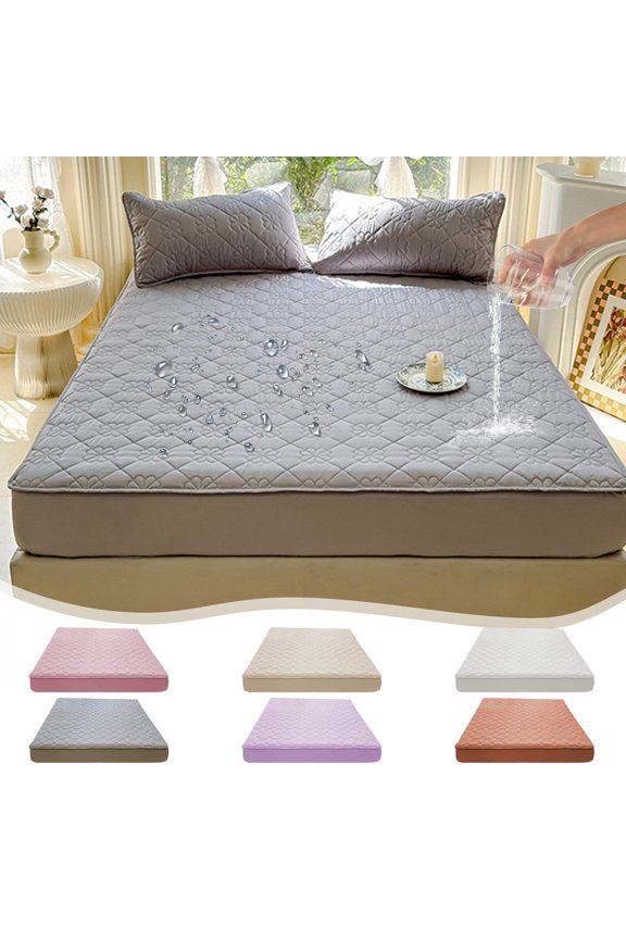 Mattress Protector Fitted Sheet - All-inclusive Bed Cover, Soft Polyester Fabric, Non-slip Elastic Design, Ultimate Sleep Support, Easy Care Washable, Topliu