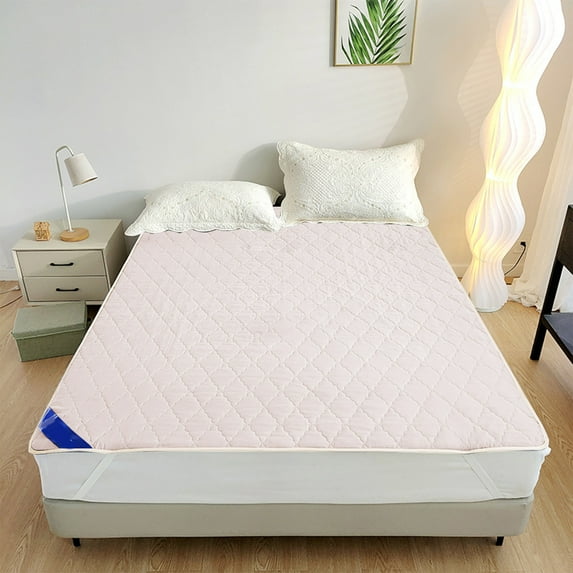 Mattress Protector, Quilted Waterproof Bed Cover, Soft and Breathable Design, Fits Securely on Top of Mattress for Nighttime Spills and Daily Use, Homeowners and Renters