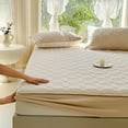 thumbnail image 1 of Mattress Protector, ZzCityTK Non-Slip Fitted Sheet, 35.4x78.7 Inch Soft Polyester Bed Cover All-Inclusive Protection Machine Washable, Beige, 1 of 6