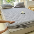 thumbnail image 1 of Mattress Protector, ZzCityTK Non-Slip Fitted Sheet, 35.4x78.7 Inch Soft Polyester Bed Cover All-Inclusive Protection Machine Washable, Gray, 1 of 6