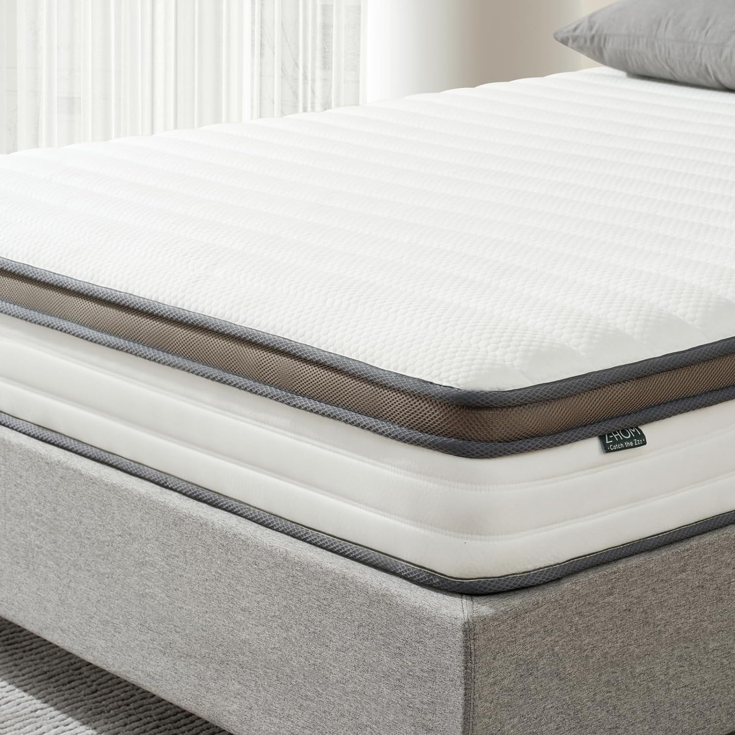 Mattress Queen Size, 10 Inch Hybrid Euro Top Mattress Bed in a Box