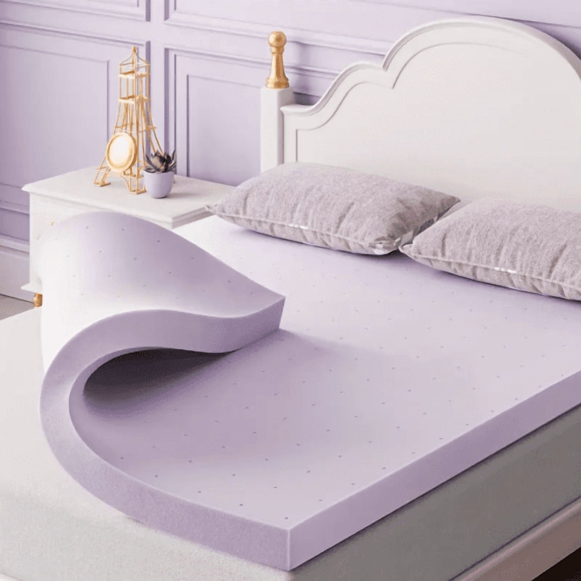 Mattress Topper, 2 Inch Premium Firm Memory Foam Mattress Topper With ...