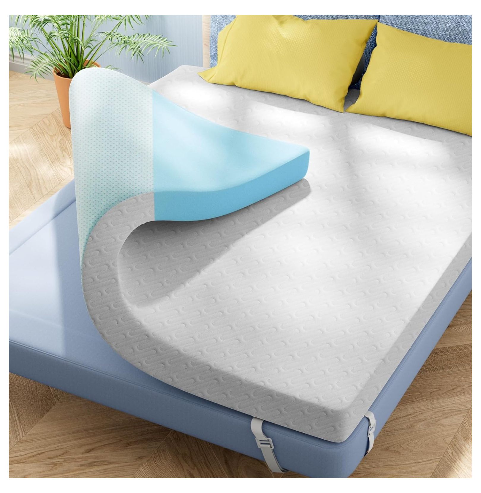 Mattress Topper 2 inch Memory Foam Mattress Topper, Extra Firm Mattress