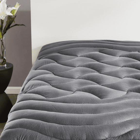 Mattress Topper, Cooling Mattress Cover for hot Sleepers, Premium Zoned Cool Mattress Protector Breathable and Washable, Deep Pocket (Grey, )