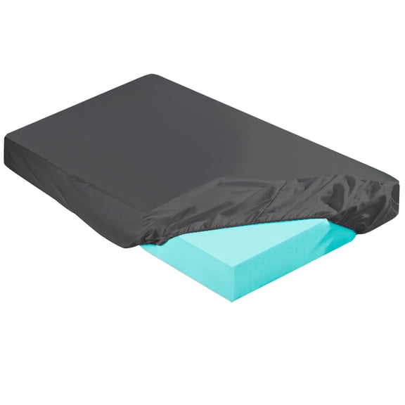 Mattress Topper Cover (Only Cover) Memory Foam Protector Microfiber Memory Foam for Latex Mattress Topper Gel RV(Twin 75 x 38 Inch,Dark Gray)