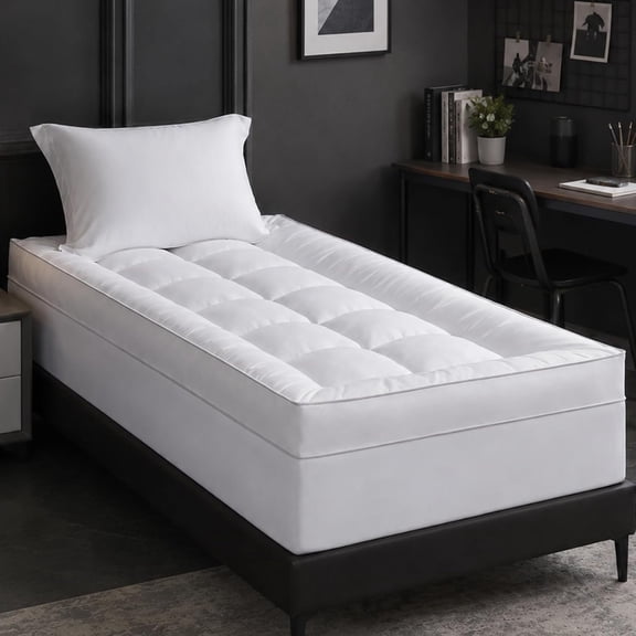Mattress Topper , Extra Thick Down Alternative Mattress Topper 1300 GSM, Cooling Soft Quilted Plush Pillow Top Mattress Pad 8-24"