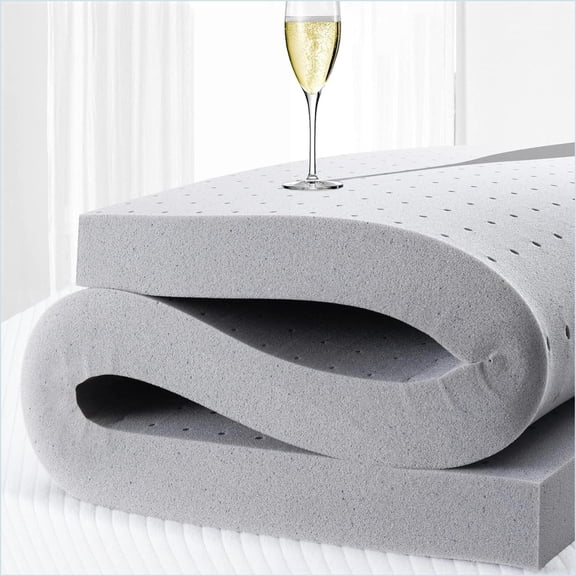 Mattress Topper Full 3 Inch Gel Memory Foam, Cooling Pressure Relief CertiPUR-US | Slate Gray | Polyurethane