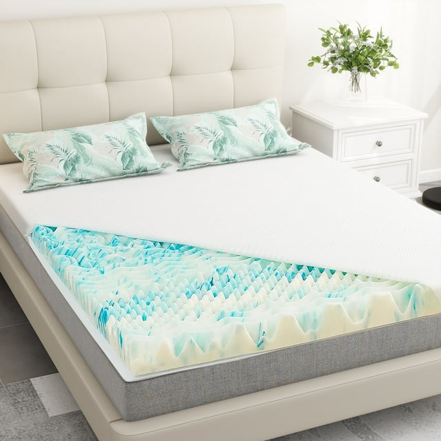 Mattress Topper,Full Size Gel Memory Foam Bed Topper,Pressure Relief