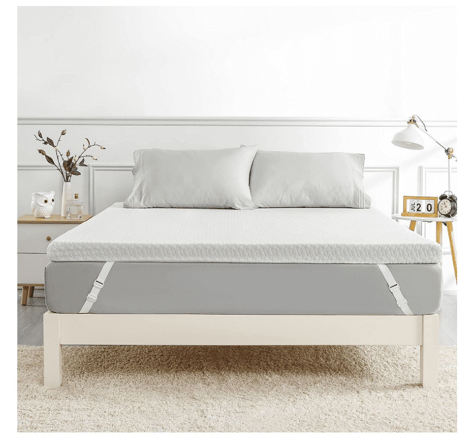 Mattress Topper Queen, 3 Inch Dual Layer Memory Foam Mattress Topper