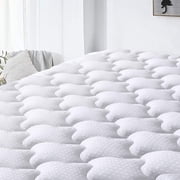 Mattress Topper Queen Size - Extra Thick Mattress Pad Cover - Pillow Top Deep Pocket with Breathable 5D Spiral Fiber Filling Cooling Mattress Cover