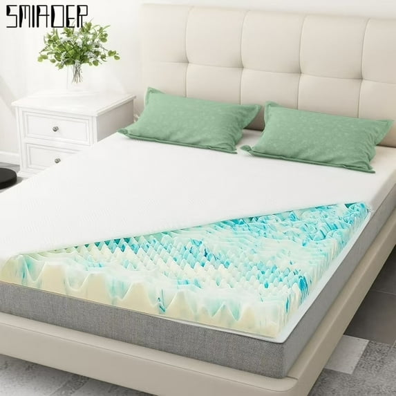 Mattress Topper, Queen Size Gel Memory Foam Bed Topper,Pressure Relief for Back Pain, 3 Inch