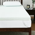 thumbnail image 1 of Mattress Topper Short Queen (RV Queen), 2/3/4 Inch Green Tea Egg Crate Memory Foam Mattress Topper with Zippered Bamboo Cover, Cloud-Like Soft, 1 of 8