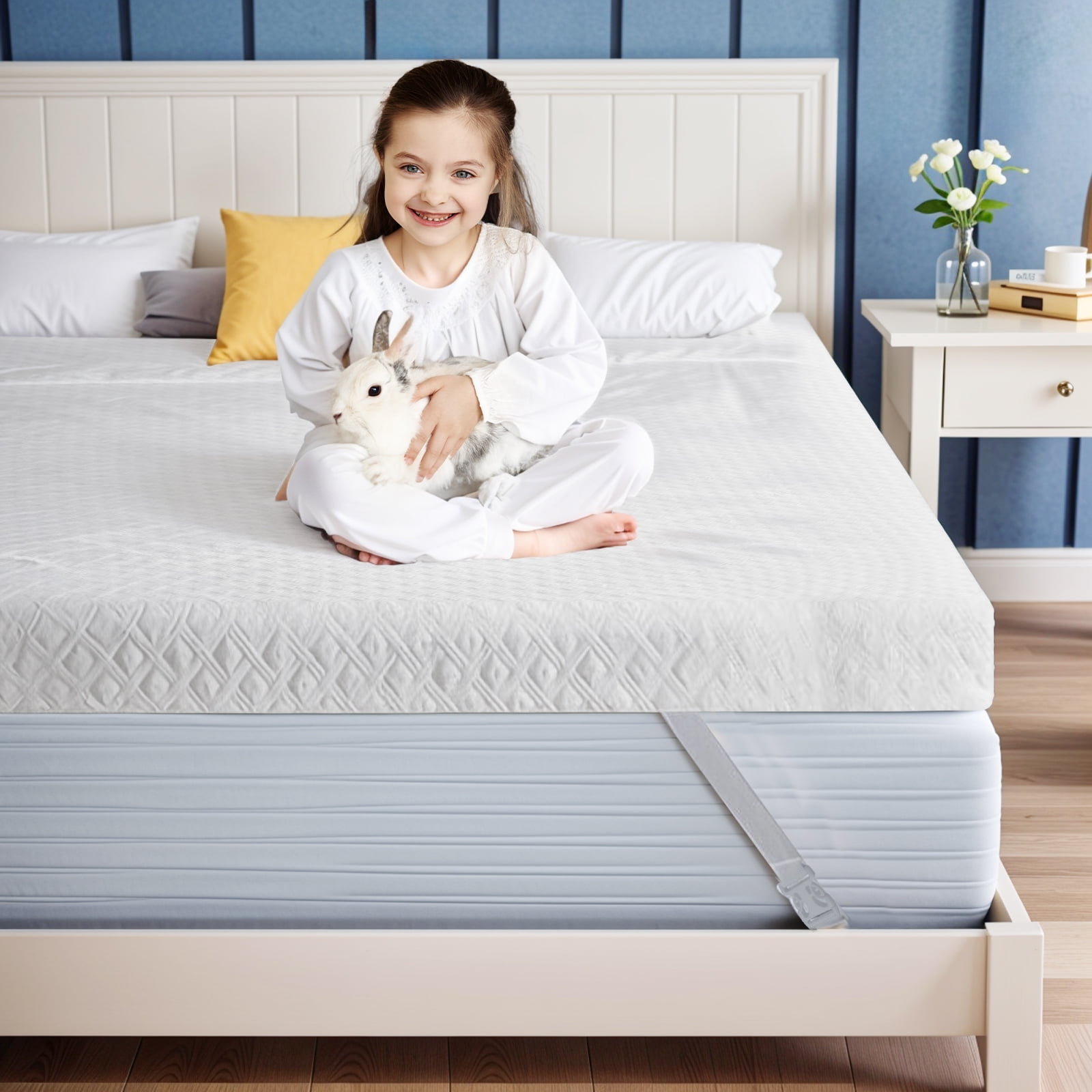 Mattress Topper, Twin XL Size Gel Memory Foam Bed Topper,Pressure