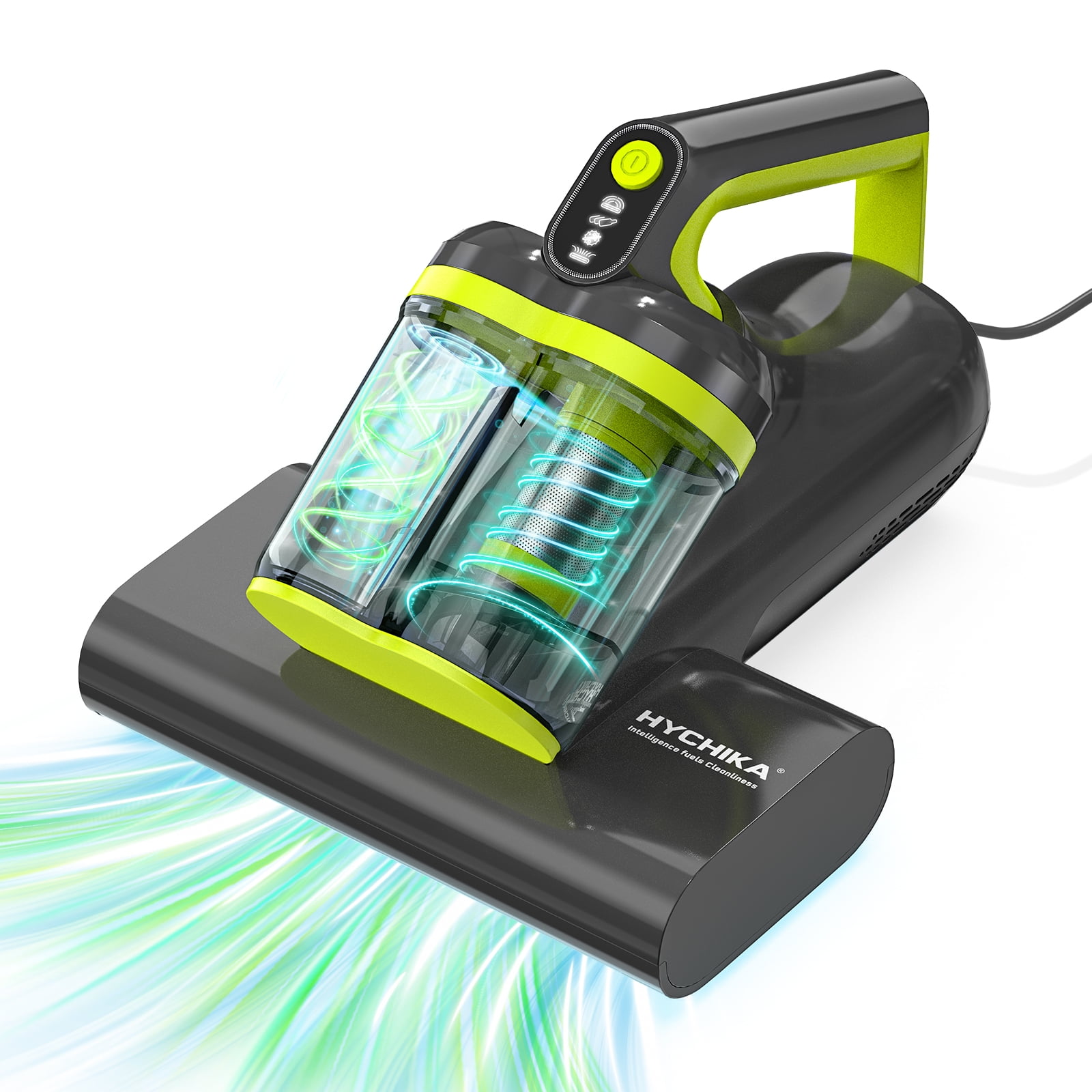 Mattress Vacuum Cleaner, 15Kpa Powerful Suction Bed Vacuum Cleaner with 273nm UV-C Lamp, 140°F Heating Function, Ultrasonic High Impact, with HEPA Filter