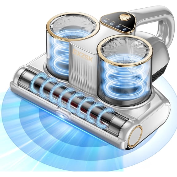 Mattress Vacuum Cleaner, 16kPa Bed Vacuum Cleaner with 253.7nm UV-C Light, & 140? Heating, Dual Cup & Widen Suction Port Handheld Vacuums for Bed, Sofa, Couch, (500W, Corded)