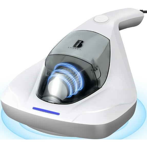 Mattress Vacuum Cleaner Anti-allergen with UV-C Light & Large Pulsating Pad 12kpa Suction & True Hepa Filter for Dust, Pet Hair, UV Bed Vacuum Corded