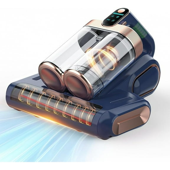 Mattress Vacuum Cleaner Cordless 16Kpa Bed Handheld Vacuum, Vacuum Cleaner with 253.7nm UV-C Light,HEPA Filter & Ultrasonic, Portable Vacuums for Bed Sofa Couch Crib Gifts for women men her white