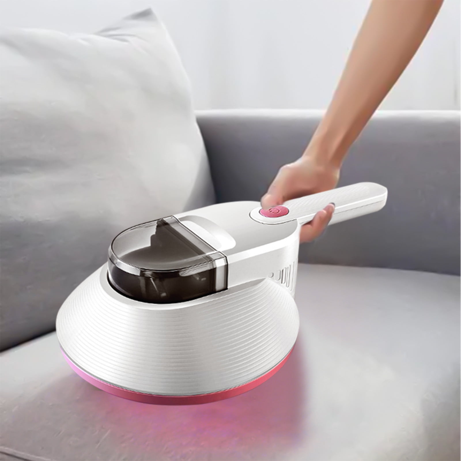 Mattress Vacuum Cleaner Handheld 12KPa Powerful Suction High Efficiency Dust Mite Removal Deep Cleaning HEPA Filtration,Large Capacity 650ml Chamber Quick Cleaning for Sofa Mattress Carpets-One Size