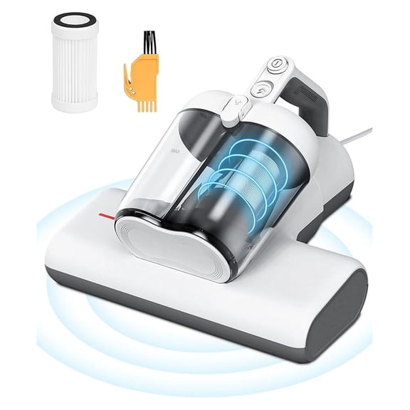 Mattress Vacuum Cleaner with UV-C Light, 450W Powerful Handheld Bed Vacuum with High Beating Brush, True HEPA Filter, XL Dual Larger Dust Cup for Deep Cleaning of Dust & Pet Hair