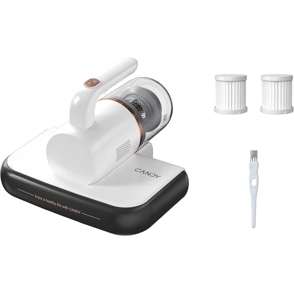 Mattress Vacuum Cleaner with UV Sanitizing & HEPA Filter, 350W Anti-Allergen Handheld Vacuum for Bed, Carpet, Couch, Dust & Pet Hair, Dust Cup, Washable Filter, Auto UV Shutoff & Overheat Protect